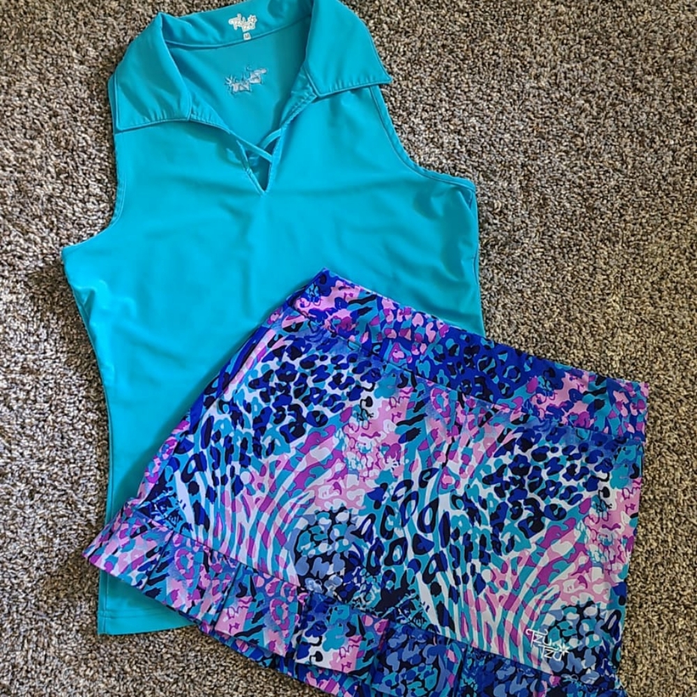 Tzu Tzu Golf Outfit - Skort & Vest Combo